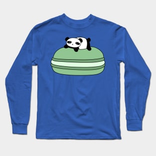 Panda and Giant Macaroon Long Sleeve T-Shirt